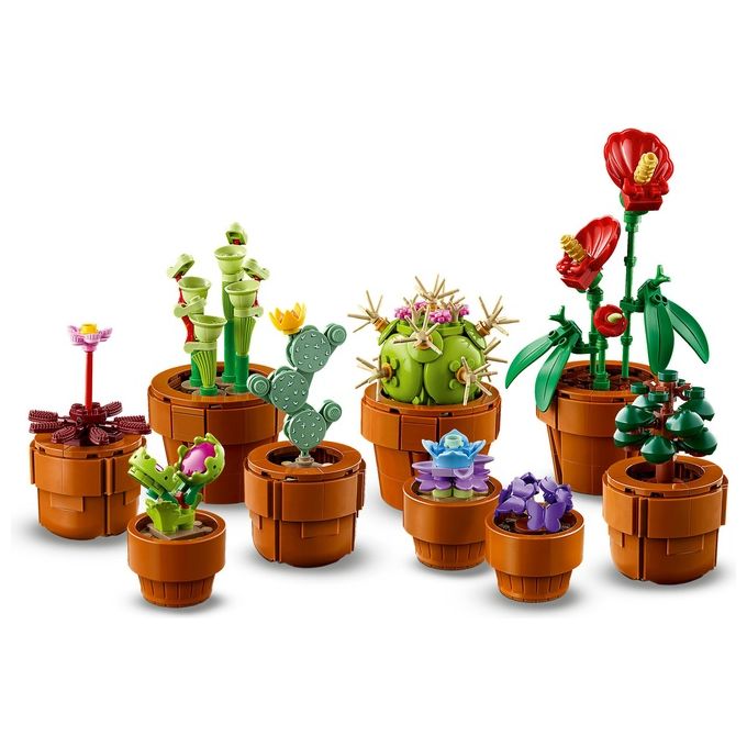 LEGO Icons 10329 Piantine, Collezione Botanica con Fiori Artificiali, Decorazione Casa, Idea Regalo di Compleanno Donna o Uomo