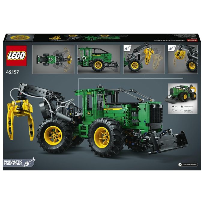 LEGO Technic 42157 Trattore John Deere 948L-II, Modellino da Costruire di Veicolo Giocattolo con Funzioni Pneumatiche e 4WD