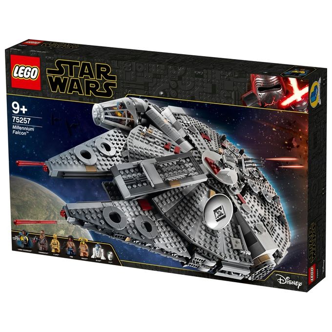 LEGO 75257 Star Wars Millennium Falcon Giocattolo da Costruire con 7 Minifigure e 1353 Pezzi colore Nero