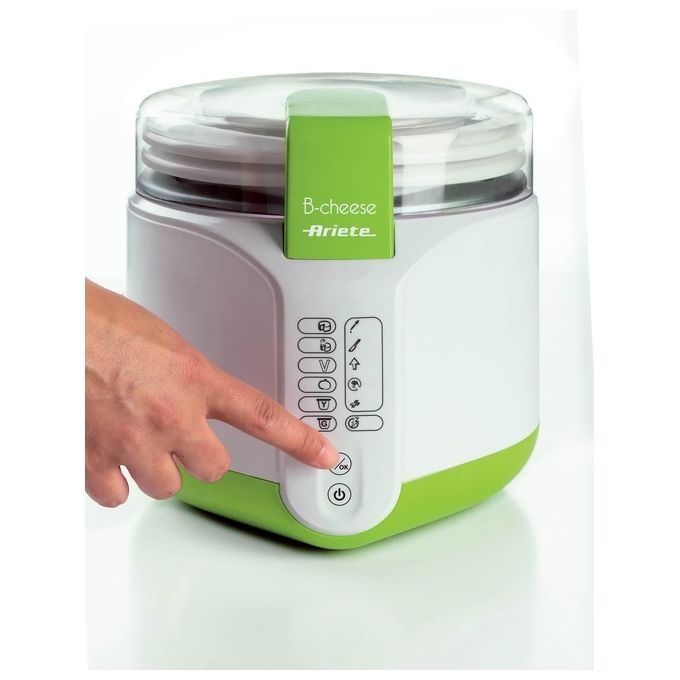 Ariete 615 B-Cheese Macchina per Formaggio e Yogurt 500 W 6 Programmi Preimpostati Bianco Verde