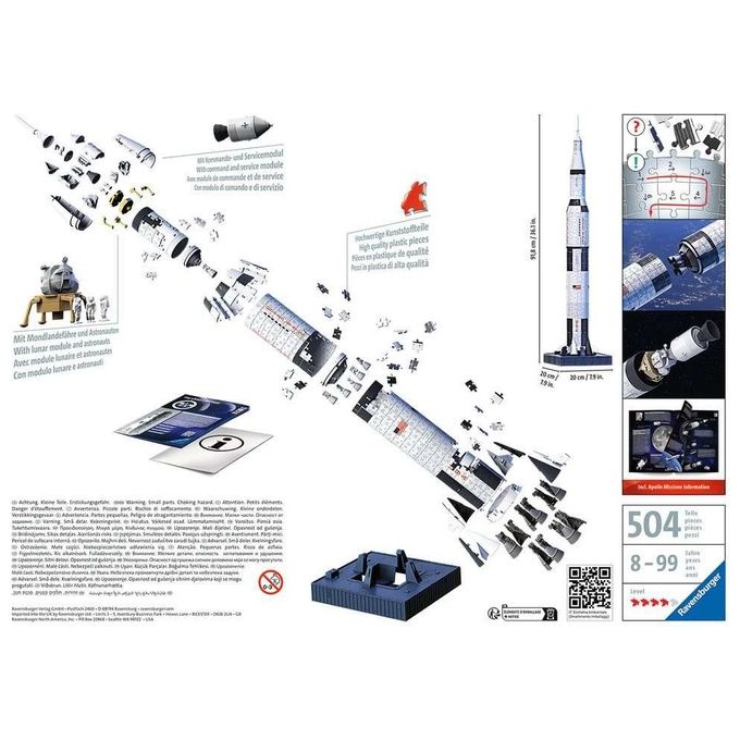 Ravensburger Puzzle 3D Apollo Saturn V Rocket