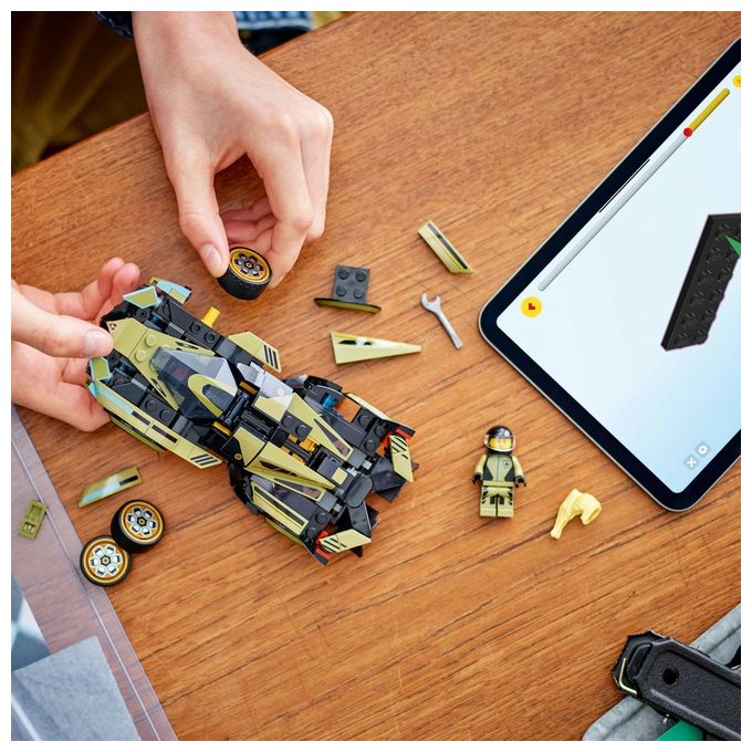 LEGO Speed Champions Super Car Lamborghini Lambo V12 Vision GT Macchina Giocattolo per Bambini da 10 Anni Modellino di Auto da Costruire con Minifigure del Pilota Idea Regalo da Collezione 76923