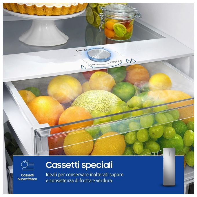 Samsung RR39C7BC5S9 Frigorifero Monoporta Serie Twin AI 387 Litri Classe Energetica E