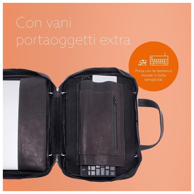 R-Go Tools RGOAVLAPBL Borsa per Laptop 15.6'' Valigetta Ventiquattrore Marrone