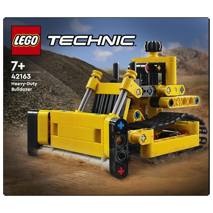LEGO Technic 42163 Bulldozer da Cantiere, Giochi per Bambini e Bambine di 7+ Anni, Regalo per Amanti dei Veicoli Giocattolo