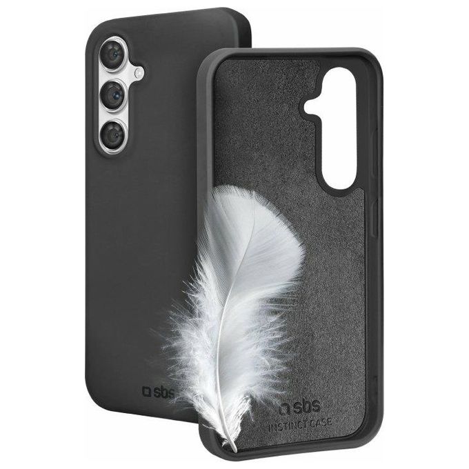 Sbs Cover Instinct Black Rigida Velvet Touch per Samsung A35
