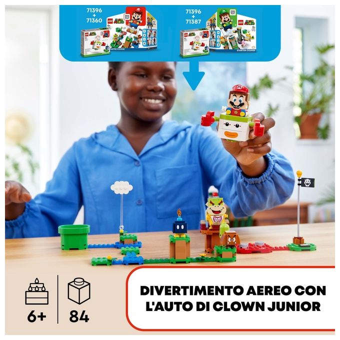 LEGO 71396 Super Mario Clown Koopa di Bowser Junior Pack di Espansione