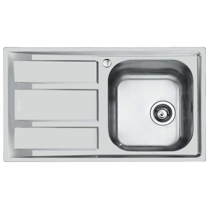 Foster 1971 961 FM Marine Lavello Acciaio Inox da incasso Gocciolatoio a Sinistra 1 Vasca 86x50cm