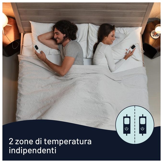 Imetec Scaldasonno Adapto M 6T 100% Lana e Merino 150x16cm
