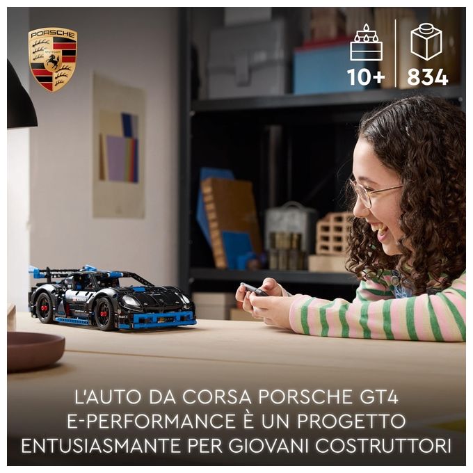 Lego Technic Auto da Corsa Porsche GT4 e-Performance, Macchina Telecomandata, Modellino di Auto da Costruire Interattivo