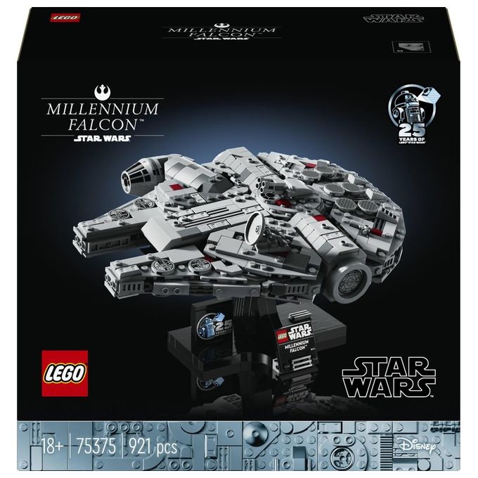 LEGO Star Wars 75375 Millennium Falcon, Modellino da Costruire di Astronave per Adulti, Idee Regalo Lui, Lei, Marito o Moglie