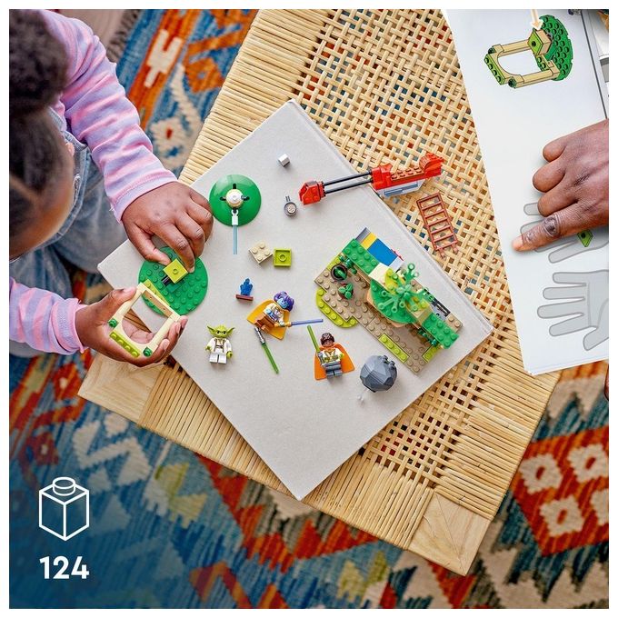 LEGO Star Wars 75358 – Tempio Jedi su Tenoo, Set da Costruzione 124 Pezzi con Maestro Yoda, Lys Solay, Kai Brightstar, Droide T-10 e Speeder Bike, Eta' 4+