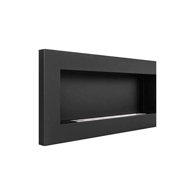 Divina Fire Camino a bioetanolo da parete SIENA Nero L 90 x P 12 x H 40 DF91022