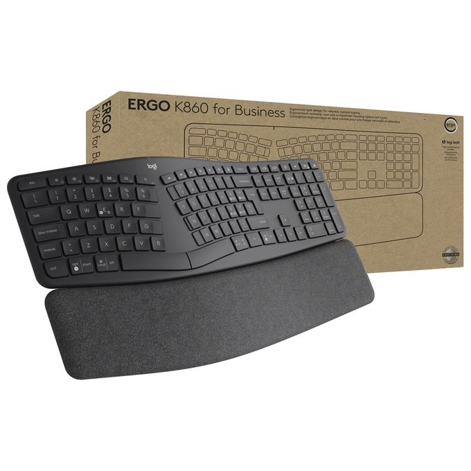 Logitech Ergo K860 For Business Tastiera Italiano Grafite