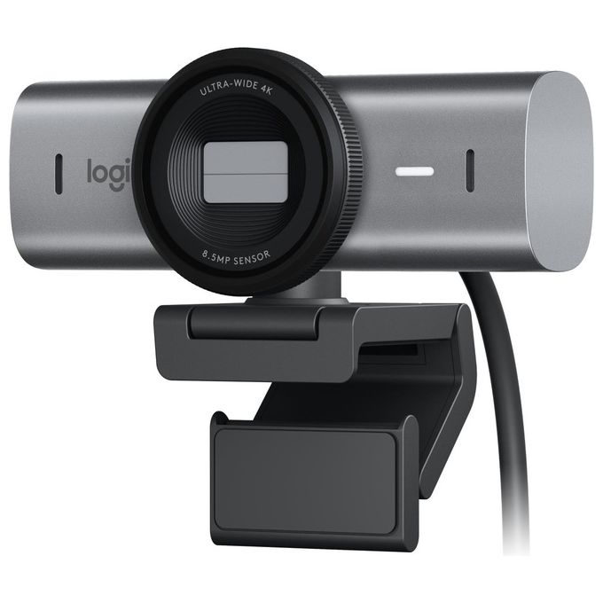 Logitech Webcam MX Brio 705 for Business 4K con Correzione Automatica della Luminosita' Ultra HD Inquadratura Automatica Show Mode USB-C Compatibile con Microsoft Teams Zoom Google Meet Grafite