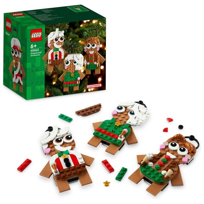 LEGO Creator 40642 Ornamenti di Pan di Zenzero, Giochi da Costruire per Bambini 6+, Regalo di Pasqua, Decorazione per Casa