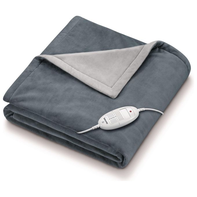 Beurer HD 75 Cosy Coperta Elettrica 100W Grigio Tessuto Felpato