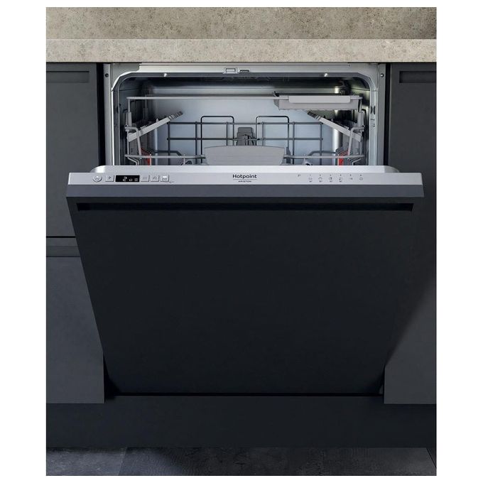 Hotpoint HIS 5020 C Lavastoviglie da incasso a Scomparsa Totale 14 Coperti Classe energetica E 6 programmi Motore Inverter Active Dry Terzo cesto 60 cm Argento