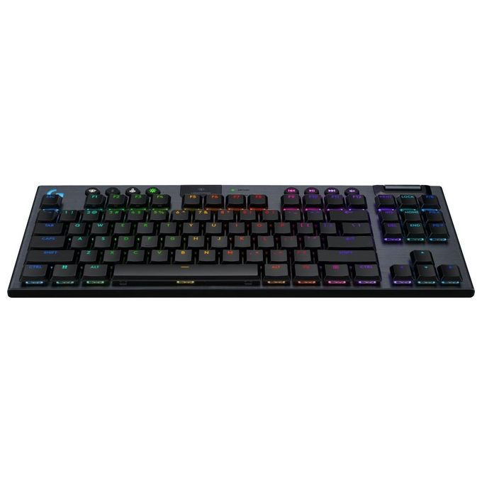 Logitech G G915 X LIGHTSPEED TKL Tastiera gaming wireless a profilo ribassato copritasti in PBT bicomponente tasti completamente programmabili GL Brown Tactile - PC-Mac ITA QWERTY Layout - Nero