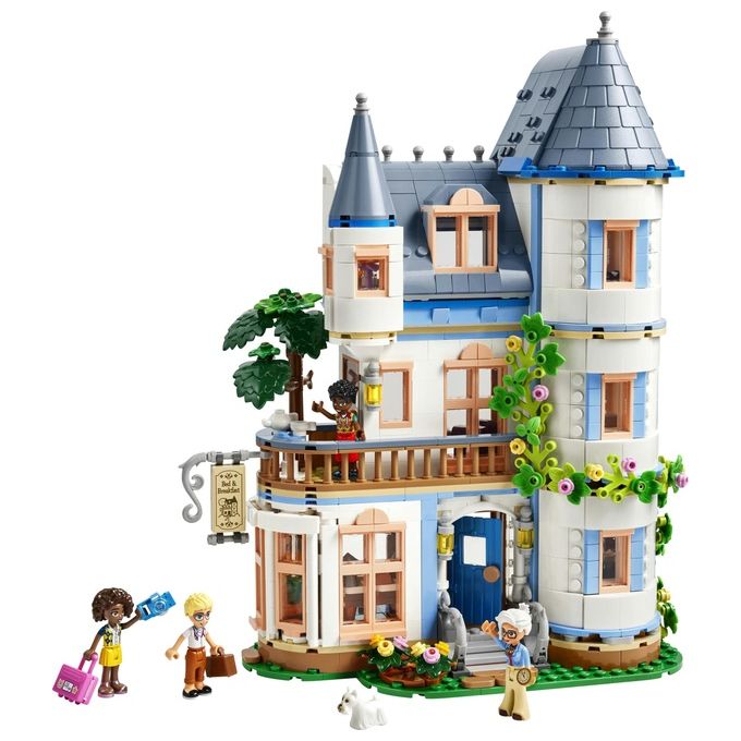 LEGO Friends Bed And Breakfast al Castello Giochi per lo Sviluppo Sociale per Bambine e Bambini da 12 Anni Hotel Giocattolo da Costruire Albergo a 3 Paini con 4 Personaggi Cane e Accessori 42638