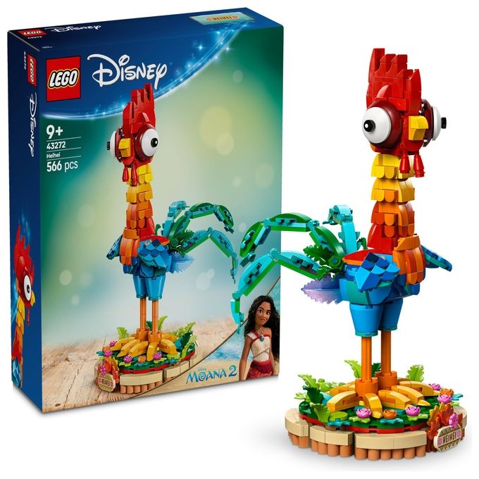 LEGO Heihei ǀ Disney dal Film Vaiana 2 Modello di Animale da Costruire con Parti Snodabili e Espositore Giochi per Bambini e Bambine da 9 Anni in su Idea Regalo di Compleanno da Collezione 43272