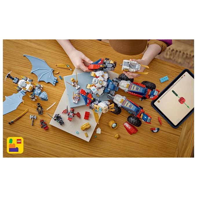 LEGO 71834 NINJAGO Mech Ultra Combinatore di Zane Set da Costruzione 4 in 1 con 6 Minifigure e 1187 Pezzi colore Multicolore