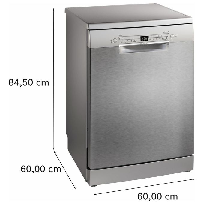 Bosch Serie 2 SMS2HTI02E Lavastoviglie a libera installazione con top removibile 13 coperti Classe D  Rumorosita' 46 dB 5 programmi Home Connect 60 cm Acciaio spazzolato
