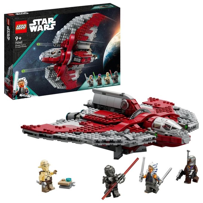 LEGO Star Wars 75362 Shuttle Jedi T-6 di Ahsoka Tano, Astronave Giocattolo con 4 Minifigure, Regalo della Serie Ahsoka