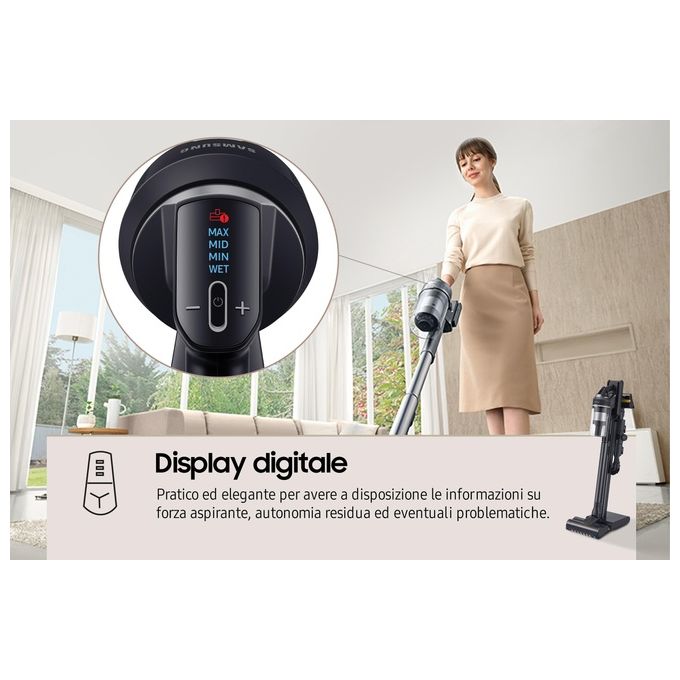 Samsung VS20C9554TK Scopa Elettrica Senza Fili Jet 95 Complete Extra 210W