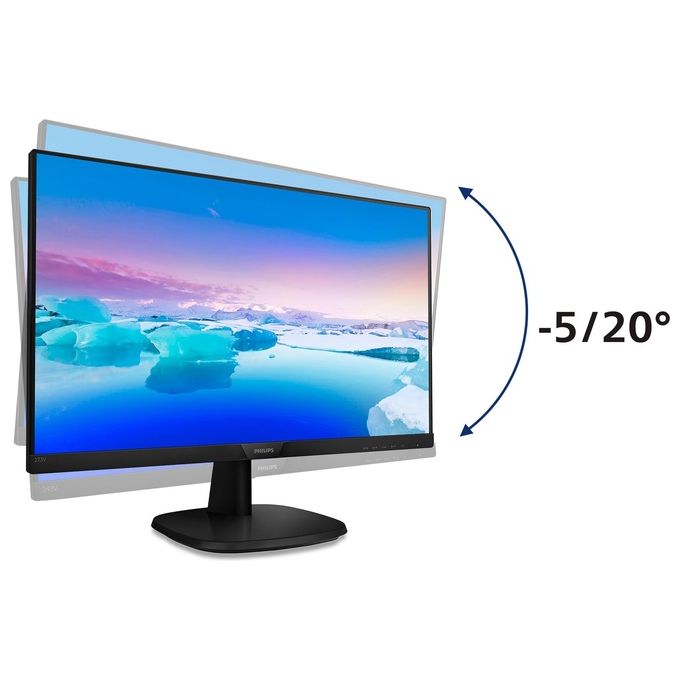 Philips Monitor 27'' LED IPS 273V7QDSB - 00 1920x1080 Full HD Tempo di Risposta 4 ms