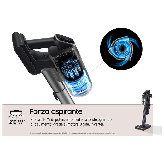 Samsung VS20C9554TK Scopa Elettrica Senza Fili Jet 95 Complete Extra 210W
