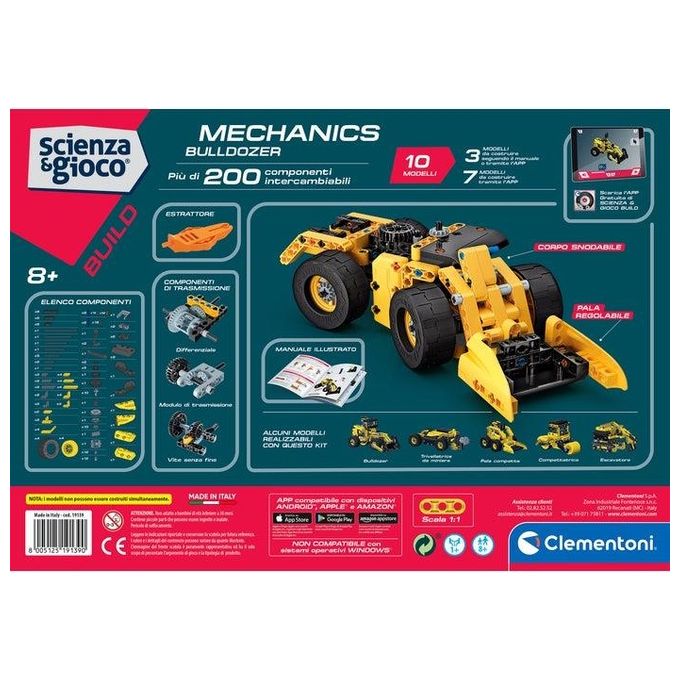 Clementoni Clem Scienza Laboratorio Meccanico Bulldozer