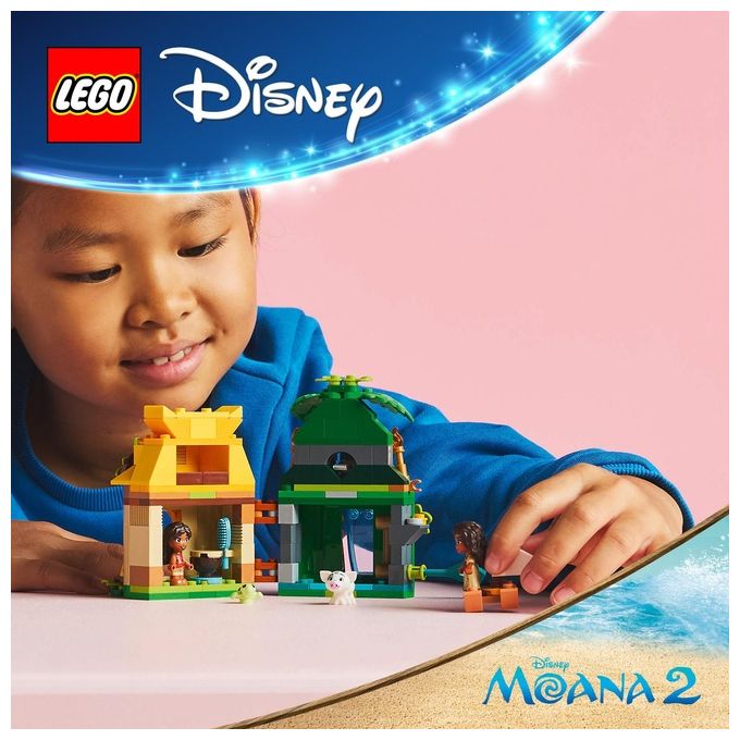 LEGO Set Disney Moana Divertimento sull'Isola di Vaiana 43260 Blocchi Creativi per Bambini e Appassionati di Costruzioni