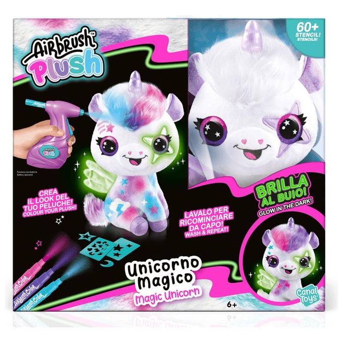 Rocco Giocattoli Peluche Airbrush Plush Magic Unicorn