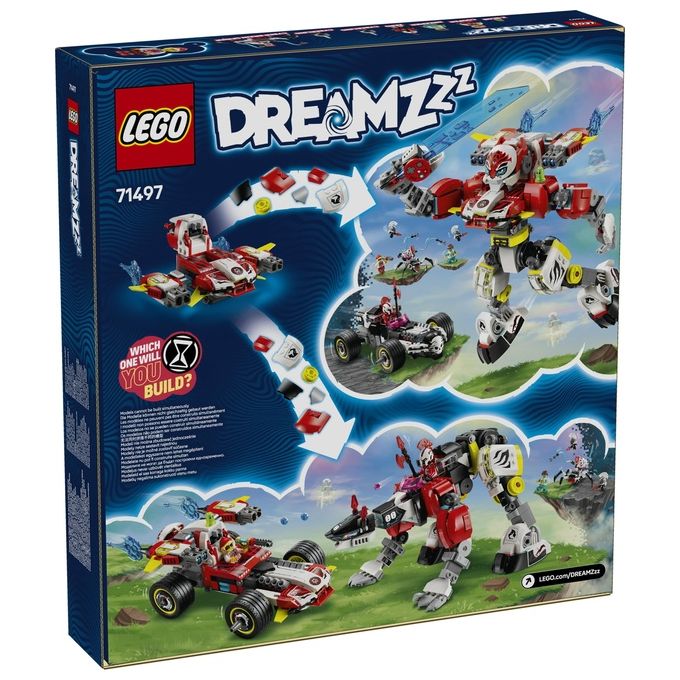 LEGO Set 71497 Costruzione Mech Tigre di Cooper e Bolide di Zero Dreamzzz