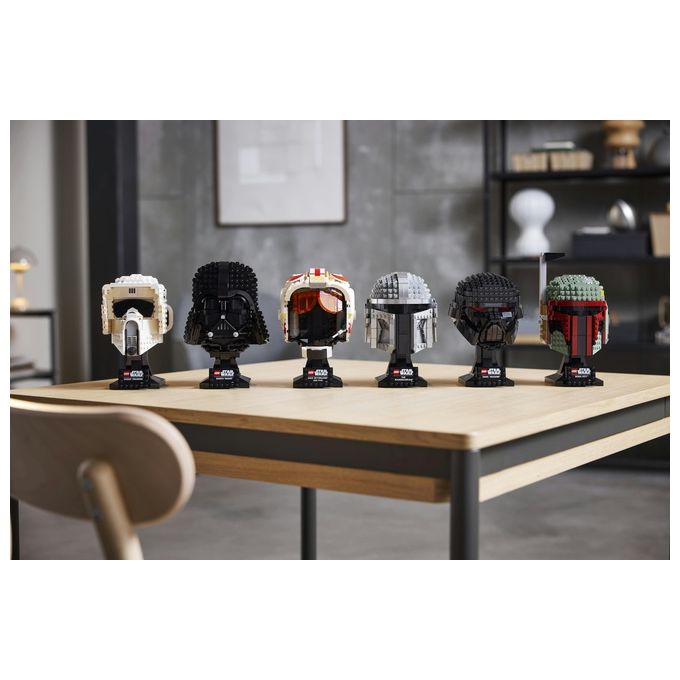 LEGO Star Wars 75328 Casco del Mandaloriano, Elmo da Collezione, Regalo per Adulti da Esposizione di Guerre Stellari