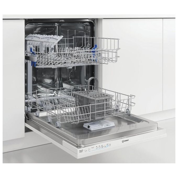 Indesit DIE 2B19 Lavastoviglie da Incasso a Scomparsa Totale 13 Coperti Classe energetica F (A+) 5 Programmi 60 cm Bianco