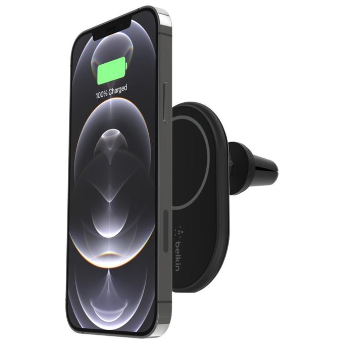Belkin BoostCharge Caricatore e Supporto da Auto Magnetico per Telefono Nero
