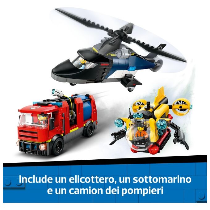 LEGO Set Costruzioni City 60462 Elicottero Autopompa Sottomarino MixeMatch per Creativita' senza Confini
