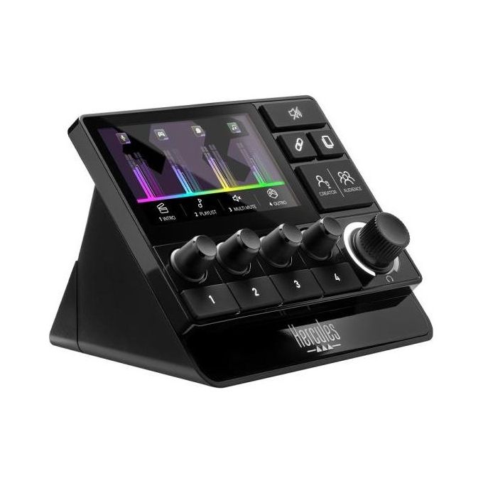 Hercules Interfaccia Audio Stream 200 XLR Nero 9 Pulsanti