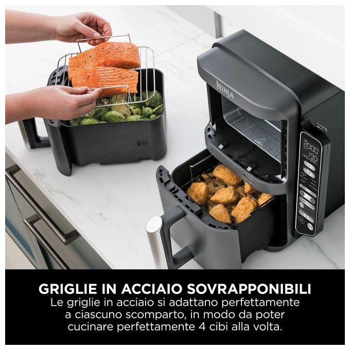 Ninja SL451EU Friggitrice ad aria ninja doublestack 9 5 lt con sonda