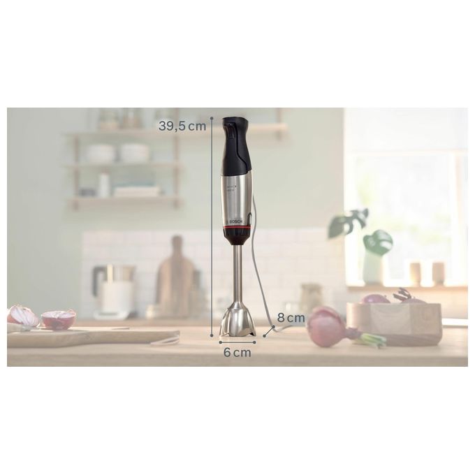 Bosch Serie 6 MSM6M610 Frullatore ad Immersione 1000W Nero-Acciaio Inossidabile
