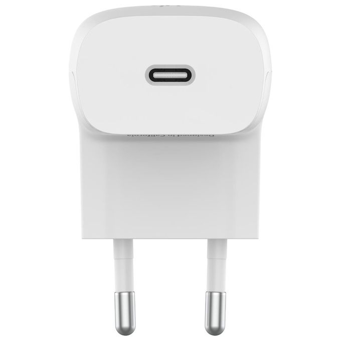 Belkin WCA006vf1MWH-B5 Caricabatterie da Parete con Pps Porta Usb-C PD 20W 1mt Pvc Bianco