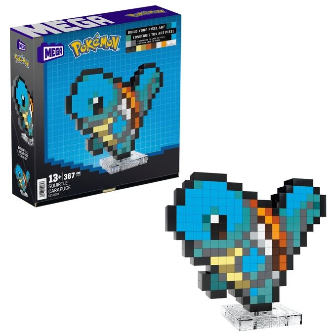 Mega Bloks Pixel Art Squirtle Pokemon
