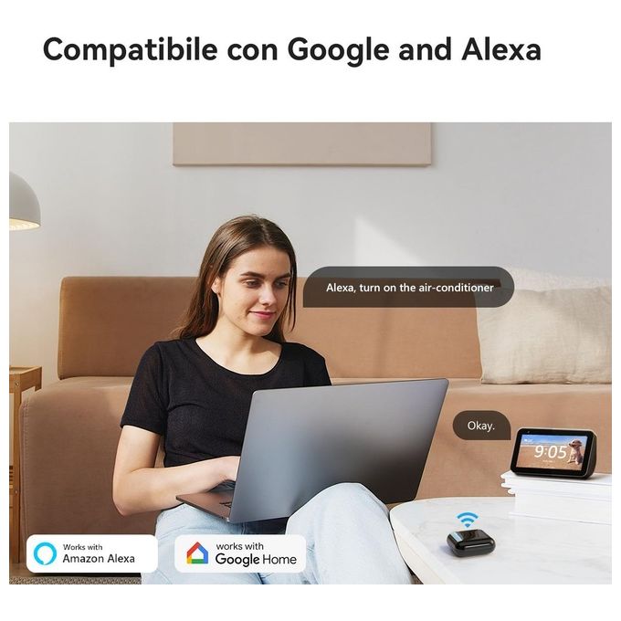 Imou Telecomando Infrarossi Universale Compatibile Alexa e Google Assistant Trasforma in Smart il Tuo Vecchio Prodotto Ad Infrarossi