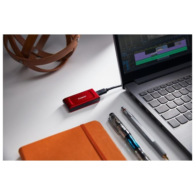 Kingston Technology 2Tb Ssd Esterno XS1000 USB 3.2 Gen 2 Rosso