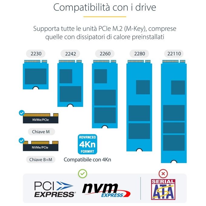 StarTech.com Duplicatore di Unita' M.2 Nvme 1:1 Cavi Usb-C-A Inclusi