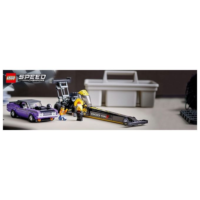 LEGO Speed Champions Mopar Dodge--Srt Top Fuel Dragster E 1970 Dodge Challenger T-A