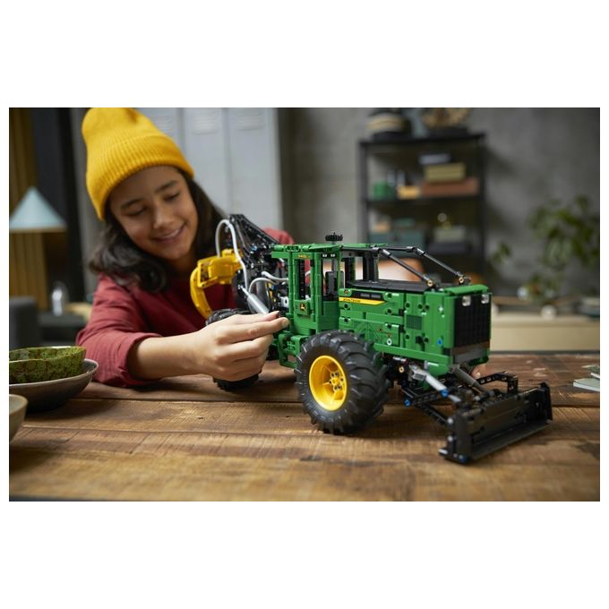 LEGO Technic 42157 Trattore John Deere 948L-II, Modellino da Costruire di Veicolo Giocattolo con Funzioni Pneumatiche e 4WD