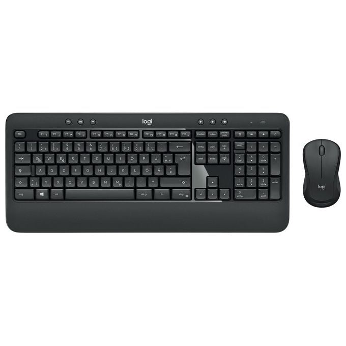 Logitech MK540 Kit Mouse M310 e Tastiera Wireless, Lunga Durata delle Batterie, QWERTZ, Layout Tedesco, Nero